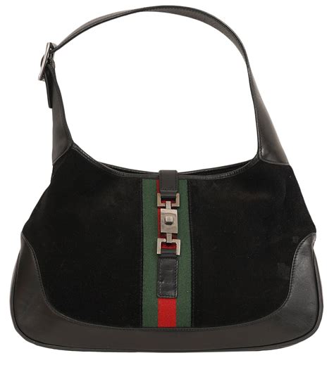 guccie black bag|vintage black Gucci shoulder bag.